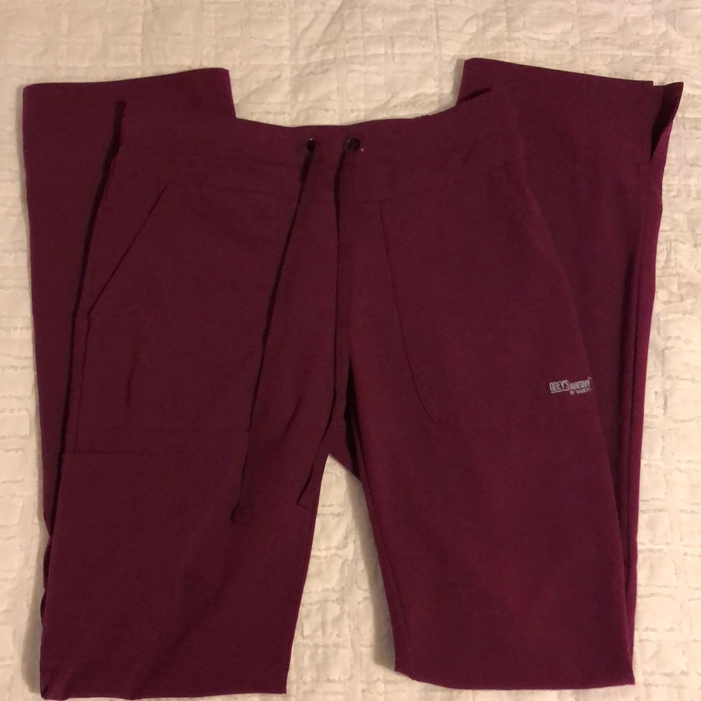 Greys Anatomy by Barco scrub pants in wine